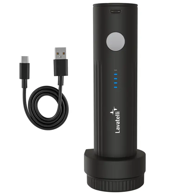 Lavatelli VAC-U-PUMP – Bomba de Vacío Eléctrica Inalámbrica 25W | Recargable USB-C 127g | Para Bolsas Vacío Ropa, Maleta y Armario | Compatible con Ryanair, Vueling y easyJet Equipaje de Mano