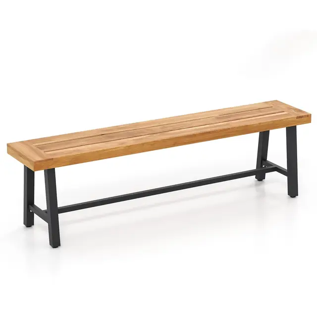 GIANTEX Banco de Jardín Acacia 3 Plazas 160 cm