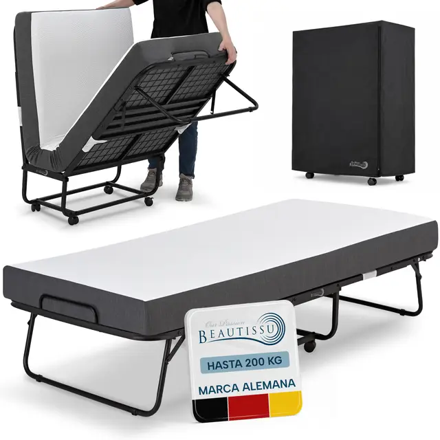 beautissu cama plegable 90x200 con