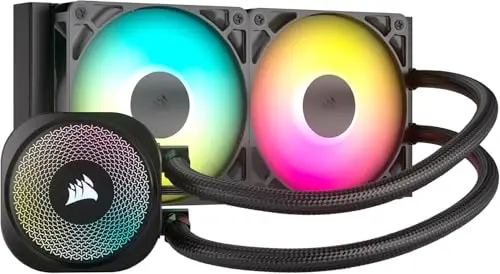 CORSAIR Nautilus 240 RS ARGB Refrigeración Líquida de CPU – 240mm AIO – Conexión Directa a la Placa Base – Intel LGA 1851/1700, AMD AM5/AM4 – 2X RS120 ARGB Ventiladores Incluidos – Negro
