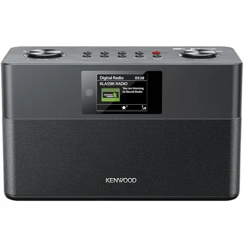 Radio Dab+ Digital con Bluetooth, Radio FM Estéreo Compacta con Alarma, Mando y Pantalla Color IPS, Color Negra