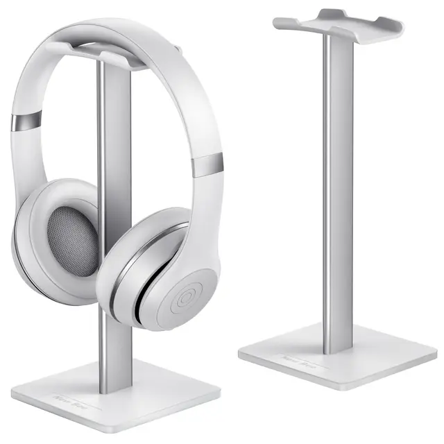 New Bee Soporte para auriculares, barra, Flexible, de aluminio, con reposacabezas ABS, Base sólida para todos los tamaños de auriculares