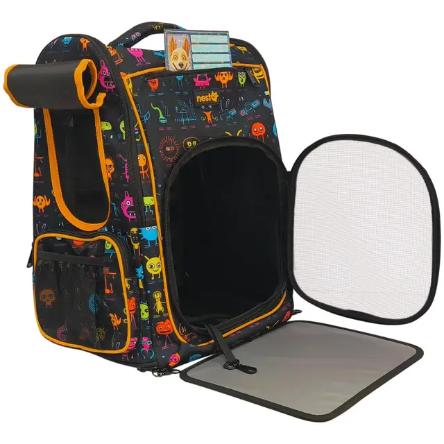 Mochila Transportín Perros Gatos 5kg Extraterrestres 45x35x30 | hasta 5 kg, 45x35x30, para gatos/perros