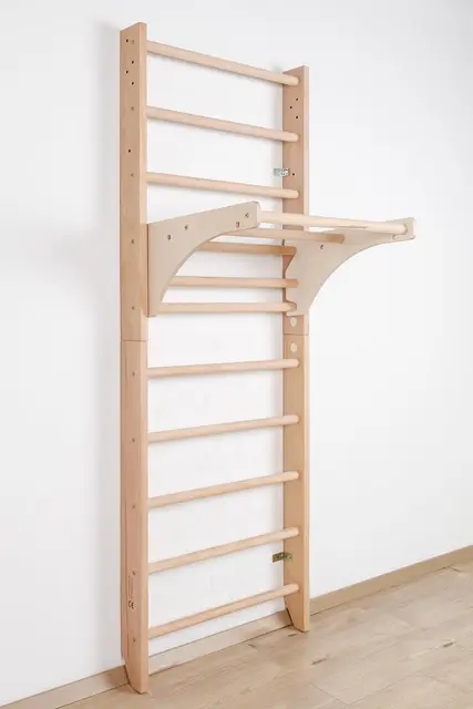 Espaldera de Gimnasio Kombi-1-220 – Escalera Sueca de Madera para Niños y Adultos, Barras de Fitness, Juego y Entrenamiento en Casa