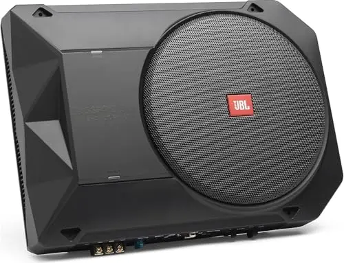 JBL BassPro SL2 Subwoofer coche activo de 8 pulgadas - caja subwoofer autoamplificado bajo el asiento del coche de 125 vatios de Harman Kardon