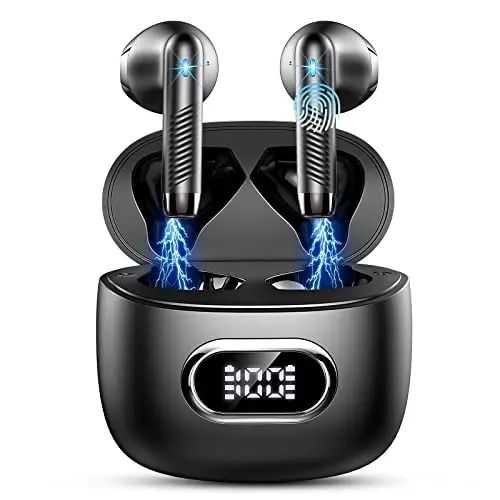 2026 AI Auriculares Traductores de Idiomas, 7 Modos Auriculares Traductor en Tiempo Real con 164 Idiomas, 49H Cascos Inalambricos Bluetooth 5.4 In Ear para Viajes Negocios y Aprendizaje, Negro