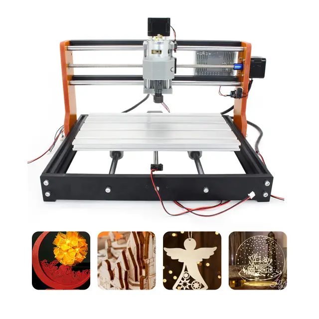 RATTMMOTOR 3 ejes GRBL DIY CNC 3018PRO, área de trabajo300x180 x450mm, máquina de grabado, con limitador y función de emergencia para cortar madera, plástico, acrílico, PVC PCB