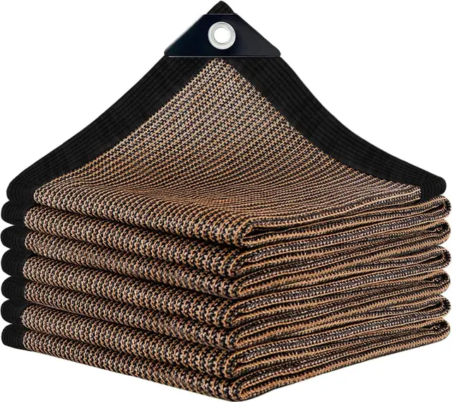 Red de Sombra con Ojales, 80%-90% UV Malla Sombra Exterior, Red de Sombra Exterior Terraza, Tela de Sombra para Pergola Invernadero Jardín Patio Balcón Granero Paño de Sombra