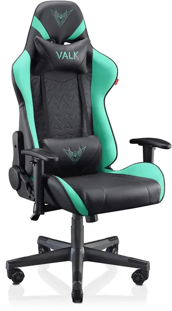 VALK Nyx - Silla Gaming Silla Gamer Ergonomica Ajustable, Polipiel, Reclinable 160º, Reposabrazos 2D, Piston Clase 4, Silla Escritorio Silla Oficina, Creada en España Garantía 3 años (Aqua Menthe)