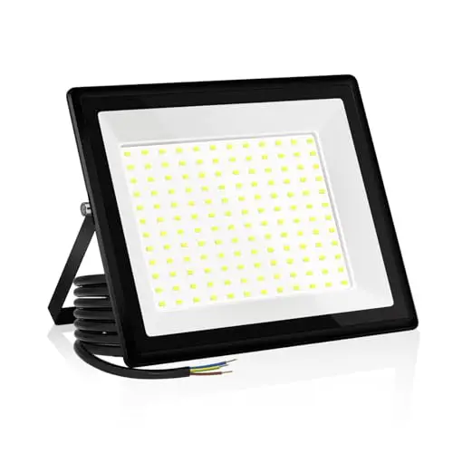 Focos LED Exterior 150W Industrial 16500LM 6500K Luz Día IP66 Impermeable, Disipación Térmica Eficiente, Ahorro 85% Proyector led exterior para Patios/Jardines/Almacenes/Garajes (1pcs)