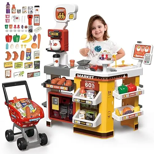 deao supermercado infantil con carrito