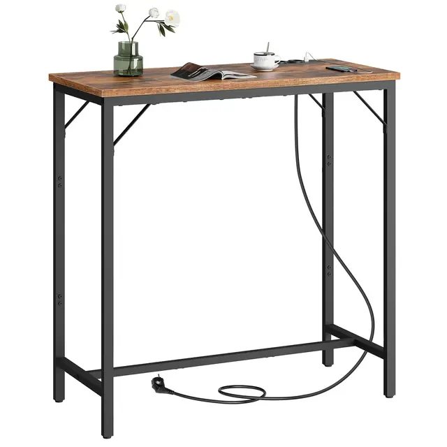 hoobro mesa bar con cargador usb 90cm