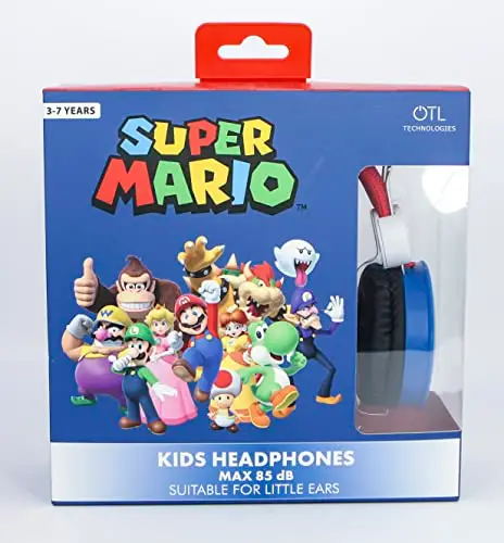 OTL Technologies Auriculares Infantiles Super Mario Y Amigos con Cable Y Volumen Adecuado NIÑOS