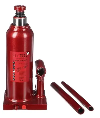 SX Bottle Jack Premium 6T | Gato hidráulico Tipo Botella | Capacidad de Carga 6 toneladas | Altura Ajustable 21,5–43,5 cm | Construcción soldada