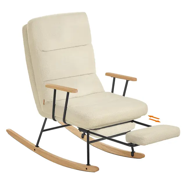 songmics home silla mecedora con