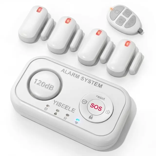YISEELE Alarmas para casa : Alarma casa inalámbrica con Central 120dB - Botón Emergencia Ancianos y sin cuotas -Protege a tu Familia y Bienes Cuando no estés en casa– Compatible con Alexa & Google