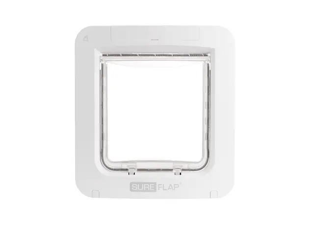 Puerta de Mascotas SureFlap Connect Sure Petcare, Lector de Microchip y Placas de identificación RFID; aplicación móvil y hub; Necesita 4 Pilas C (no Incluidas); Puertas, Ventanas y Paredes; Blanca.