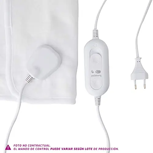 Calientacamas Eléctrico Individual | Tamaño 150 x 80 cm | 2 Niveles de Temperatura | Calientacamas Elaborado en Poliéster 100% | Manta Eléctrica Cubre Colchones | Pekatherm UP105