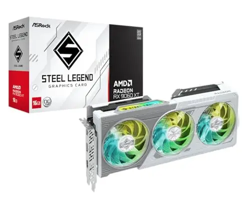 ASRock Carte GRAPHIQUE ASROCK Radeon RX 9060 XT Steel Legend OC 16GO (90-GA5JZZ-00UANF)