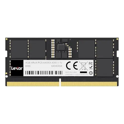 Lexar SODIMM RAM DDR5 8GB 5600 MHz Memoria RAM, 262-Pin SODIMM, DRAM SO-DIMM DDR5 para Computadora Portátil/Ordenador Portátil/Mini-PC Intel NUC Todo en uno, 1.1V, CL46-45-45-90