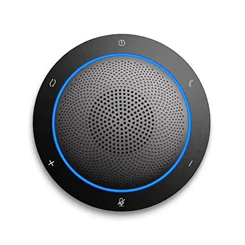 Bluetooth Conference Speakerphone Micrófono inalámbrico y Altavoz para teléfono móvil y computadora, USB Office Speakerphone para Skype, Zoom