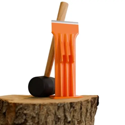 FM9LS - Separador manual de leña y leña de 9 pulgadas, ligero, portátil y seguro para una división eficiente y precisa de madera, no requiere energía, perfecto para jardinería