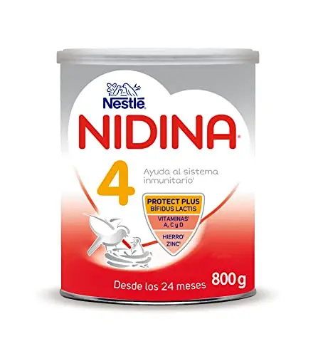 Nestlé NIDINA 4 Leche de crecimiento en polvo para bebés a partir de 24 meses, bote de 800g