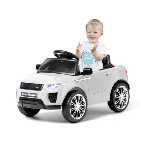 Coche Eléctrico Infantil ATAA Kaplin 6V Blanco con Mando y Bluetooth