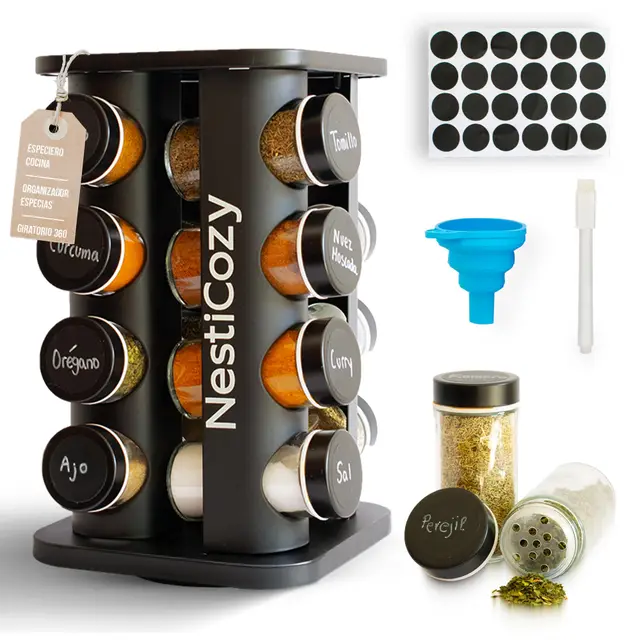 nesticozy especiero giratorio 16 tarros
