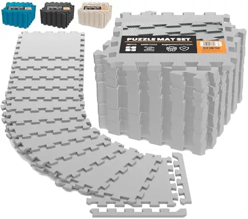 EDIESI, Suelo Gimnasio, Tatami, Ejercicio en Casa, para Maquinas de Deporte, Suelo Piscinas Desmontables, Colchoneta de Goma Eva, Alfombra Puzzle, Gym