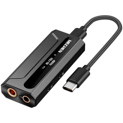 MECHEN AP10 - Amplificador de auriculares DAC con ES9028Q2M y ES9603Q, compatible con 384 kHz/DSD256, salidas duales de 3,5 mm + 4,4 mm, para smartphones, PC, ordenadores portátiles y reproductores