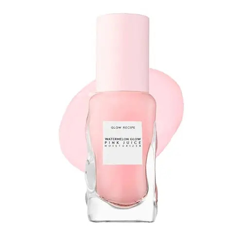 Glow Recipe Watermelon Glow Pink Juice Moisturizer Mini - Gel ligero + sin aceite para cara con ácido hialurónico + extracto de sandía - Libre de crueldad animal + cuidado de la piel vegano (25 ml)