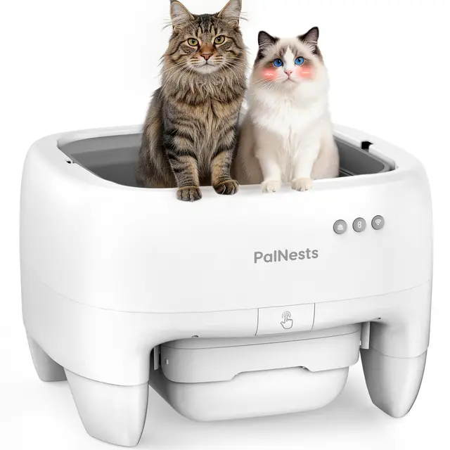 Arenero Gatos Autolimpiable, Seguridad Antipellizcos, Entrada Superior Abierto para Gatos Grandes y Múltiples, Control APP, Desodorización, Inodoro Inteligente para Gato Extra Grandes, Blanco