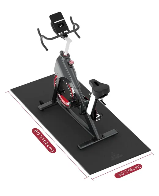 HAPBEAR Esterilla Bicicleta Estatica-152×76cm×6mm, Antideslizante, Tapete para Equipo de Ejercicio, Cintas de Correr, Bicicleta estática, Elíptica,Banco De Pesas, Aparatos de Fitness