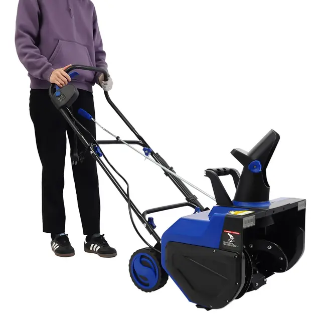 Quitanieves eléctrico 2400 W con cable con luces LED 180 ° ajustable máquina de rizado 56 cm ancho de trabajo, 33 cm profundidad de nieve, quitanieves altamente eficiente
