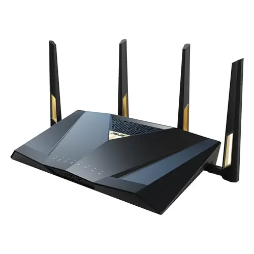 ASUS RT-BE88U - Router Extensible WiFi 7 AiMesh de Doble Banda y de Alto Rendimiento, 4K-QAM, MLO, 2 Puertos 10G, SFP+, 4 Puertos 2,5G, 4 Puertos 1G, WAN/LAN de hasta 34G, Seguridad de Red, VPN