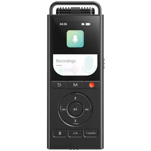MECHEN 144 GB Grabadora de Voz Digital, Grabadora Activada por Voz con 10.000 h de Tiempo de Grabación, Audio HD de 3072 Kbps, Reducción de Ruido, Puede Conectarse a un Micrófono Externo (144, GB)