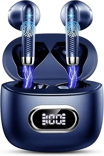 Auriculares Inalámbricos Bluetooth 5.4, 42H Auriculares Bluetooth con HiFi Estéreo, 4 ENC Mics, Nueva Cascos Inalambricos Bluetooth con Reducción de Ruido, Control Táctil, IP7 Impermeable Audifonos