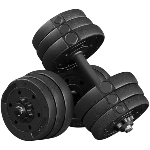 Yaheetech Kit Mancuernas Ajustables Juego de Pesas y Mancuernas para Casa o Gimnasio Mancuernas Musculacion con Cerraduras de Estrella