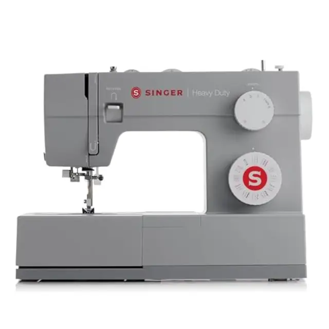 Singer Heavy Duty 4432 Máquina de Coser Mecánica, 32 Puntadas, Motor Potente, Ojal Automático, Enhebrador Automático, Placa de Refuerzo de Acero Inoxidable