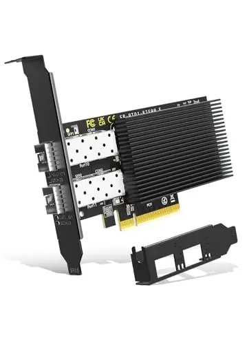 Tarjeta de red 10Gb Dual LAN SFP+ PCI-e, controlador Intel 82599 (X520), adaptador Ethernet NICGIGA 10 Gbps, 2 puertos SFP de 10 Gbe, tarjeta NIC de 10 G, compatible con Windows/Windows