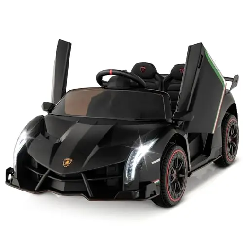 COSTWAY Lamborghini Coche Eléctrico Infantil 12V Negro