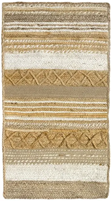 HAMID - Alfombra de Yute Sofía, 100% Fibra de Yute Natural, Alfombra Suave, Tejida a Mano, Alfombra de Salón, Comedor, Dormitorio, Pasillos, Entrada, (110x60cm)