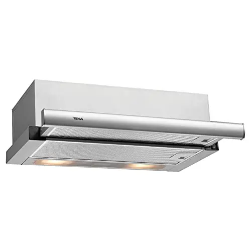 TEKA Campana Extractora Telescópica de 60 cm, Doble Turbina, 2 Velocidades, Acero Inoxidable, Instalación Recirculación, Modelo TL 6310