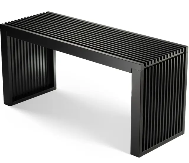 bam boo box banco bambú negro 90cm