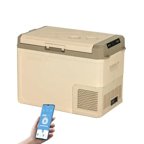 Alpicool GE40 37L Nevera Portátil Eléctrica Refrigerador de Coche 12V 24V Mini frigorífico CA 220v para Hogar, Camping, Viajes, Automóvil, 20ºC a 20ºC