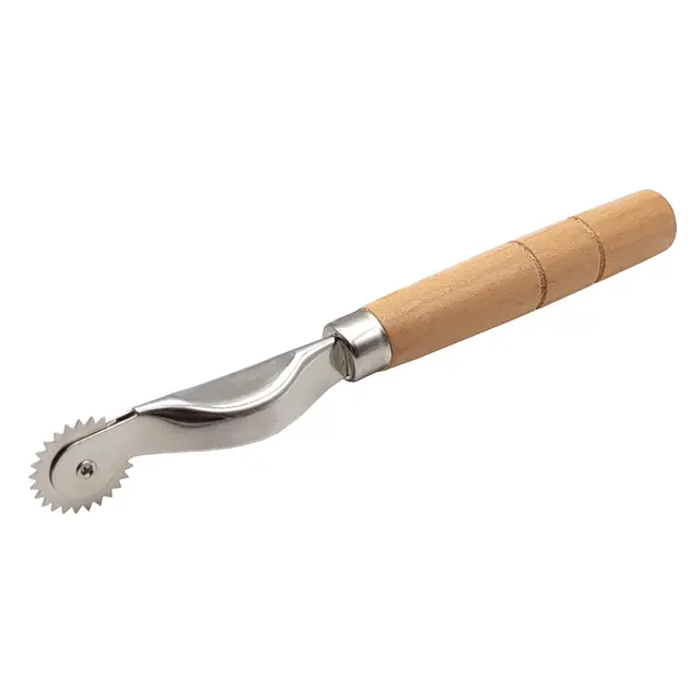 Rueda Dentada de Sastre para Trazar Tela, Marcador de Costura con Mango de Madera y Rueda de Acero Inoxidable para Trazado de Punto Cruz Marcador de Puntos