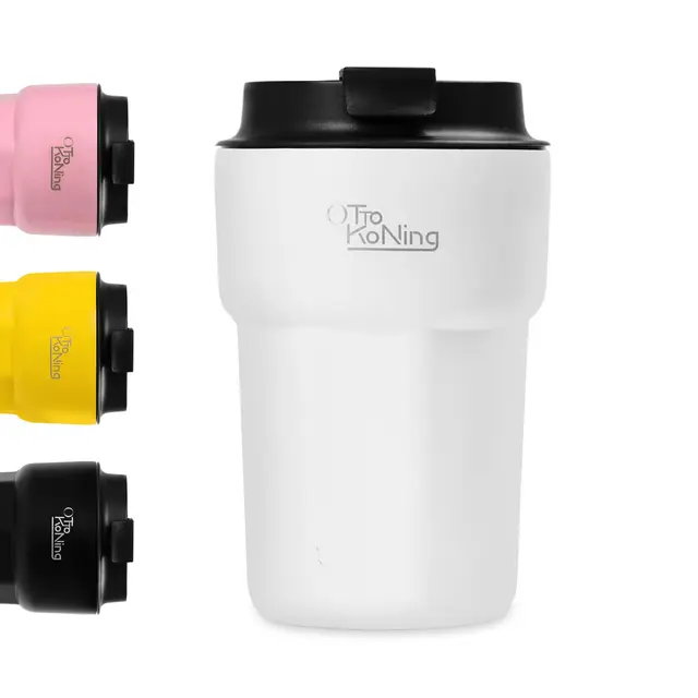 Otto Koning Termo Café 350ml. Taza de Café 100% a Prueba de Fugas, de Acero Inox sin BPA. Vaso Termo Café para llevar, Vaso Térmico para café, agua, té caliente y frío