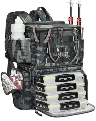 matein mochila pesca impermeable con 4