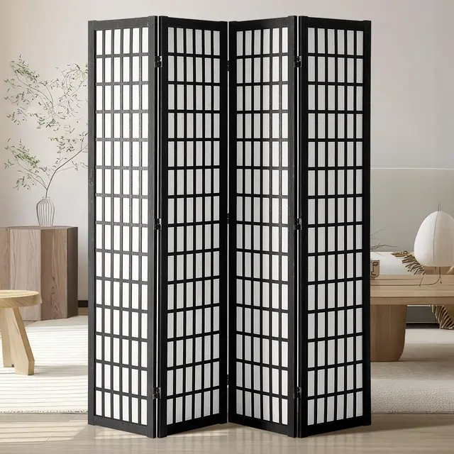 vevor biombo 4 paneles plegable